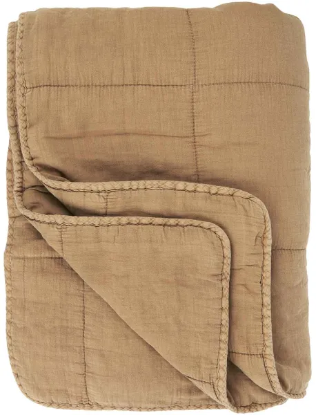IB LAURSEN Quilt - Cognac Baumwolle (180x130)